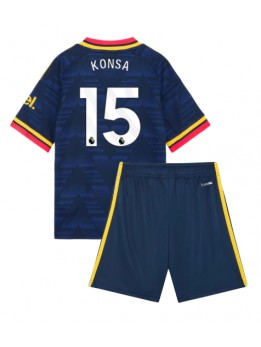 Arsenal Ezri Konsa #15 Replika Borta Kläder Barn 2026-27 Kortärmad (+ byxor)